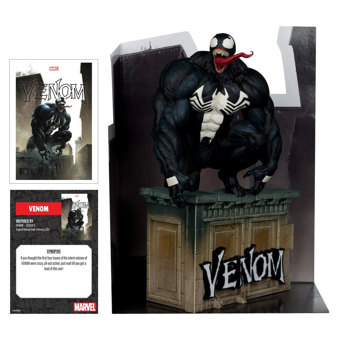 Marvel Wave 4 Venom #5 1:6 Scale Posed Figure with Scene and Comic