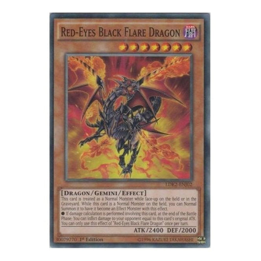Red-Eyes Black Flare Dragon (Common) : LDK2-ENJ02 - Yu-Gi-Oh! Single Card