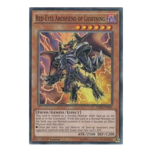 Red-Eyes Archfiend of Lightning (Common) : LDK2-ENJ03 - Yu-Gi-Oh! Single Card