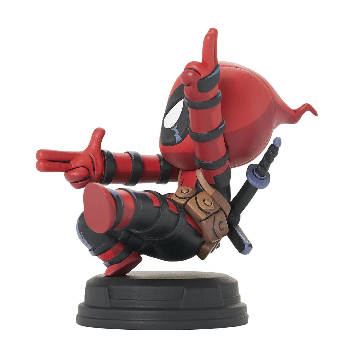Marvel Animated Style Deadpool Finger Guns Resin Statue