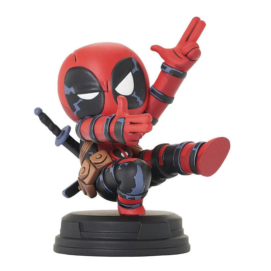 Marvel Animated Style Deadpool Finger Guns Resin Statue