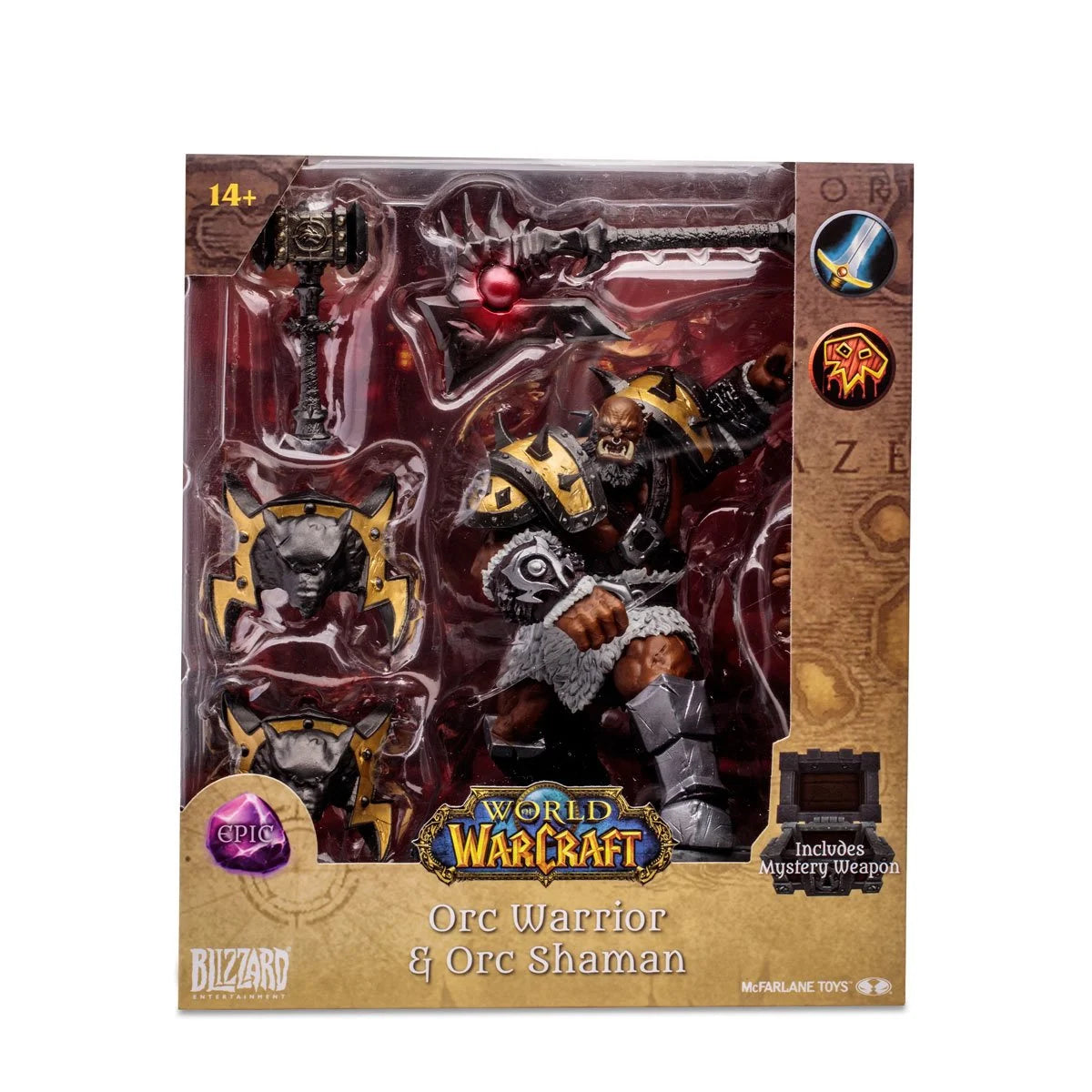 World of Warcraft Wave 1 Orc Shaman Warrior Epic 1:12 Scale Posed Figure