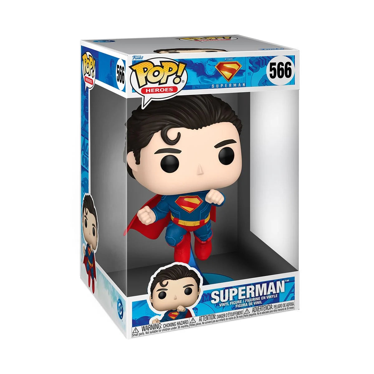 Superman (2025 Movie) Superman Flying Jumbo 10-Inch Funko Pop! Vinyl Figure #566