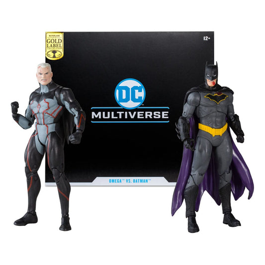 **PREORDER** DC Collector Action Figures Pack of 2 Omega (Unmasked) & Batman (Bloody)(Gold Label) 18 cm